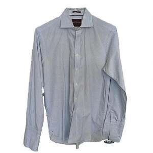Men’s Sartorial Blue & White Striped Button Down Shirt